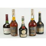 THREE BOTTLES OF COGNAC, comprising: COURVOISIER and TWO BOTTLES OF MARTELL, together with a