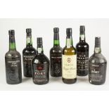 SEVEN 70/ 75cl BOTTLES OF PORT, including: FRAGA RUIVA white, OLD TREATY, COCKBURN'S (x3), (7)