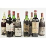 EIGHT 70/73/75cl BOTTLES OF 1970's FRENCH RED WINE, including: CHATEAU LYNCH BAGES GRAND CRU,