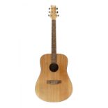 ASHTON SIX STRING ACOUSTIC GUITAR designed in Australia and made in China, Model D20, in grey fabric