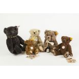 FIVE SMALL STEIFF TEDDY BEARS, comprising: 'CONGRATULATIONS', ' 1905 CLASSIC', 'STEIFF CLUB, 2005'