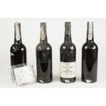 FOUR 75cl BOTTLES OF TAYLORS VINTAGE PORT, 1977, three with loose labels, (4)