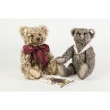 TWO STEIFF 'COMMEMORATIVE' TEDDY BEARS, comprising: 1907-2007, and 1947-2007, 11" (28cm) high, (2)