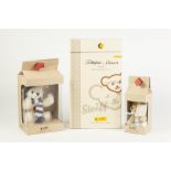 THREE BOXED STEIFF TEDDY BEARS, comprising: 'MOZART', with certificate, 'WINTER' (028205), and 'BABY