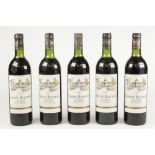 FIVE BOTTLES OF CHATEAU BEAUMONT CRU BOURGEOIS HAUT-MEDOC, 1983, (5)