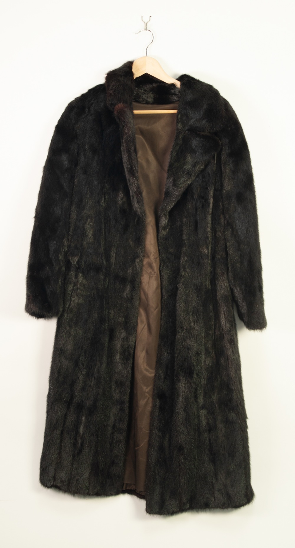 A FULL LENGTH DARK MINK COAT