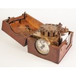 AN EARLY TWENTIETH CENTURY HOROLOGE PLASSCHAERT (BELGIUM) TIME RECORDING CLOCK, in wooden case