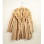 A MID 50's BLOND MINK 3/4 LENGTH COAT, labelled 'Continental Firs, Blackpool'