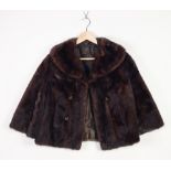 A DARK BROWN MINK JACKET