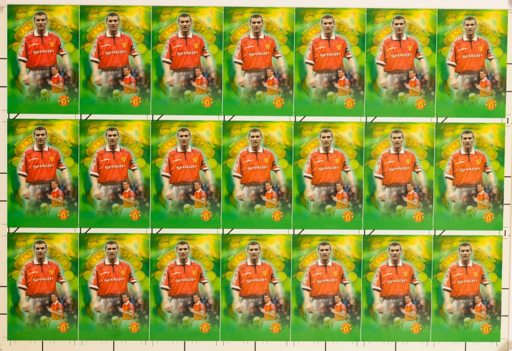 FUTERA NET NET PHONE CARD, 14 FRAMED AND GLAZED SETS OF MANCHESTER UNITED PLAYERS, all 1/100 with