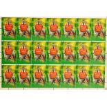 FUTERA NET NET PHONE CARD, 14 FRAMED AND GLAZED SETS OF MANCHESTER UNITED PLAYERS, all 1/100 with