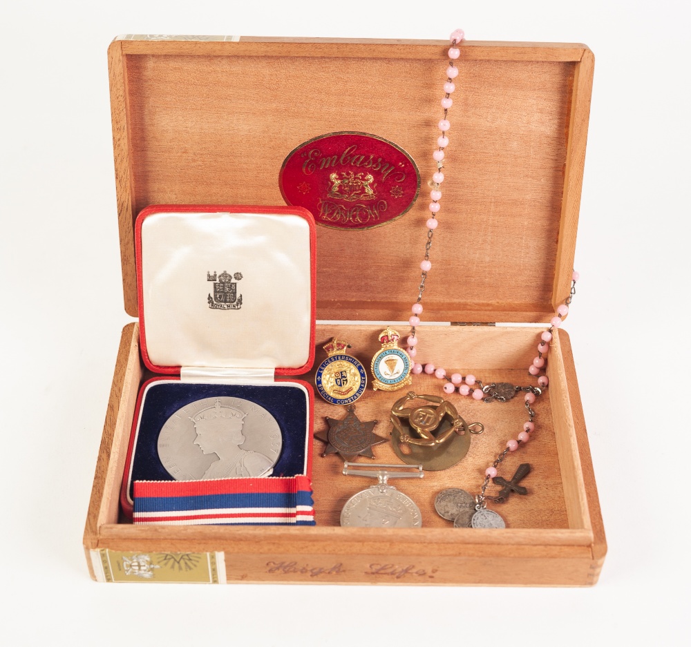 CASED 'GEORGE VI CORONATION MEDAL', together with a 1939-45 WAR MEDAL, in original box,