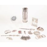 FOURTEEN BOXED ORTAK AND ST. JUSTIN (Cornwall) PEWTER JEWELLERY AND OBJECTS (14)