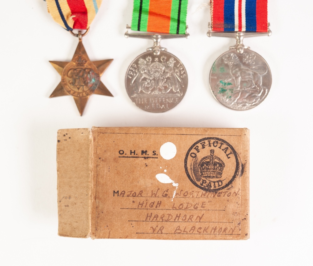 THREE WORLD WAR II MEDALS to Major W.G. Worthington, namely War medal 1939-45, Defence Medal and - Image 3 of 3