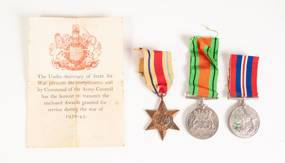 THREE WORLD WAR II MEDALS to Major W.G. Worthington, namely War medal 1939-45, Defence Medal and - Image 2 of 3