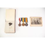 PRIVATE H.C.CARTER, LANCASHIRE FUSILIERS, 240146, SET OF THREE WWI MEDALS, together with HIS