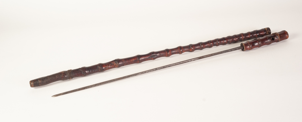 AN ANTIQUE BAMBOO SWORD STICK - Image 3 of 3