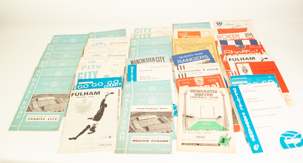 QUANTITY OF LEAGUE PROGRAMMES FROM THE 1960's TO INCLUDE; Manchester City, Stockport, Liverpool