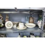 FOUR PIECE OF ROYAL DOULTON 'BUNNYKINS' POTTERY, TOGETHER WITH BOXED DRESSING TABLE SET, A FOUR