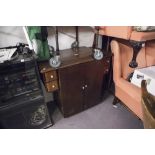 JONES ELECTRIC SEWING MACHINE IN OAK DROP HEAD CABINET