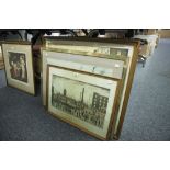 THREE UNSIGNED L.S. LOWRY COLOUR PRINTS
