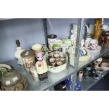 CERAMICS, MIXED LOT- STORAGE JARS, ARTHUR WOOD & PORTMERION 'MONTE SOL', VICTORIAN 'SHAKESPEARE'