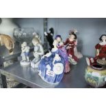 THREE ROYAL DOULTON LADIES AND A COALPORT FIGURE (4)