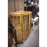 AN EARLY 1950's WALNUTWOOD DISPLAY CABINET