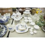 FIFTY SEVEN PIECE COALPORT 'REVELRY' PATTERN CHINA PART TEA AND DINNER SERVICE, including: TWO