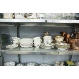 ROYAL DOULTON 'TUMBLING LEAVES' CHINA DINNER AND TEA WARES FOR SIX PERSONS, 38 PIECES (LACKS ONE