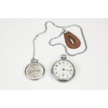 CAUNY PRIMA, SWISS METAL CASED DRESS POCKET WATCH, with seventeen jewels keyless movement,