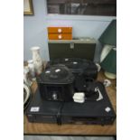 JVC PORTABLE RADIO/CD PLAYER, METAL FILING BOX, CHRONOS CD PLAYER AND A AND COMPACT DISC PLAYER 5420