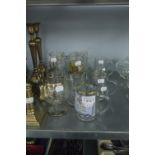 A COLLECTION OF MASONIC DRINKING GLASSES TO INCLUDE; TANKARDS, BRANDY BALLOONS, ETC....