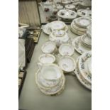 TWENTY EIGHT PIECE ROYAL CHELSEA 'ASCOT' PATTERN CHINA TEA SERVICE FOR EIGHT PIECES, INCLUDING
