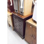 A SONY STACKING SYSTEM AND A PAIR OF SONY SPEAKERS CONTAINED IN A REPRODUCTION MAHOGANY CABINET