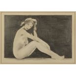 BARRY PEACOCK (TWENTIETH CENTURY) THREE PENCIL DRAWINGS Seated female nudes Signed and dated 1980/81