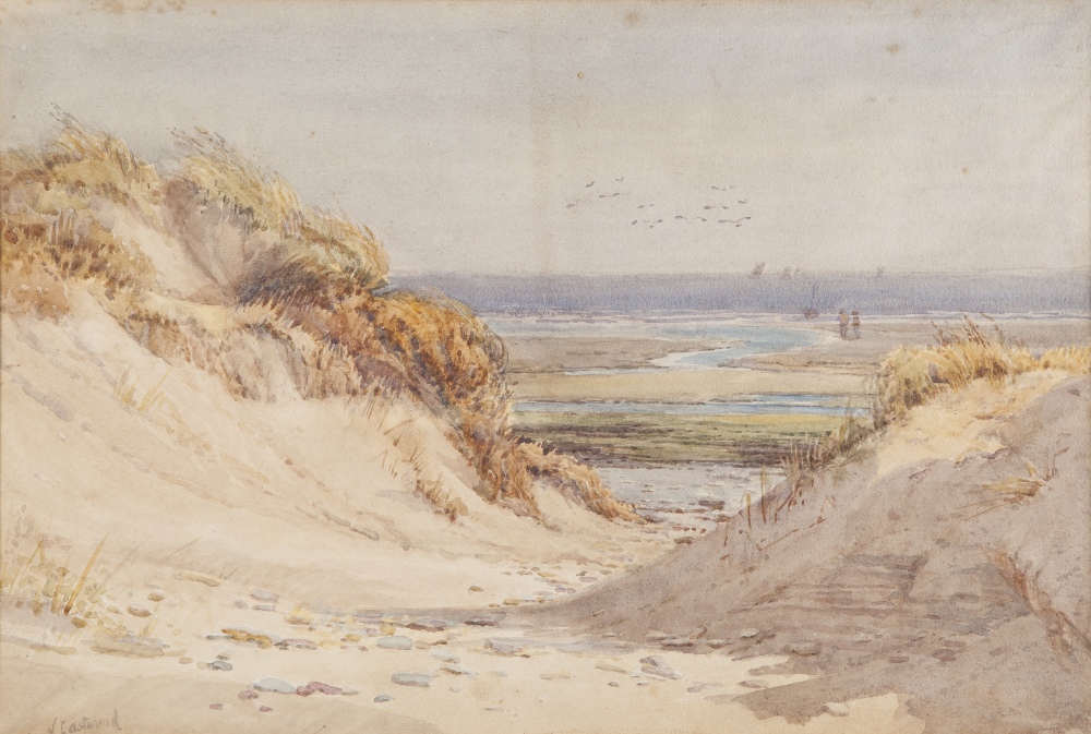 WALTER EASTWOOD (1867-1943) WATERCOLOUR Dunes, Lytham St. Annes Signed lower left 14" x 21" (35.