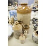 SELECTION OF STONEWARE STORAGE JARS