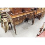 NINETEENTH CENTURY MAHOGANY WASHSTAND WITH LATER THREE QUARTER GALLERY TOP