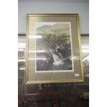 N.A.HAYES ARTIST SIGNED LIMITED EDITION COLOUR PRINT 'Cascade, Lingmell Beck, Wasdale, (137/850)