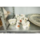 A COLLECTION OF GOSS MINIATURE WARES, ARCADIAN WARE AND OTHERS TO INCLUDE; VASES, A WATERING CAN,