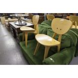 A SET OF SIX HABITAT LIGHTWOOD KITCHEN CHAIRS