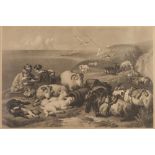 T. L. ATKINSON AFTER SIR EDWIN LANDSEER R.A. STEEL PLATE ENGRAVING 'Time of Peace' 26 1/2" x 37" (