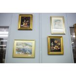 FOUR FRAMED SMALL COLOUR PRINT REPRODUCTIONS