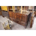 EIGHTEENTH CENTURY OAK DOWER CHEST WITH LIFT-UP TOP AND DRAWER BELOW