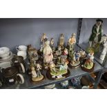 A SELECTION OF 21 LEONARDO RESIN COMPOSITION FIGURINES