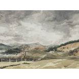 SHIRLEY HARRELL WATERCOLOUR DRAWING 'Lake District landscape' Signed lower right 11 1/2" x 15 1/