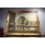 TWENTIETH CENTURY OIL PAINTING FRENCH VIEW OF PARIS