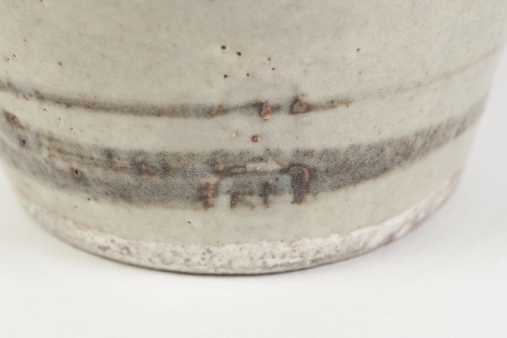 A BERNARD LEACH (ST. IVES, CORNWALL) STUDIO POTTERY VASE, of oviform with short trumpet neck, the - Image 3 of 3