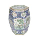 A GOOD NINETEENTH CENTURY CHINESE PROBABLY DAOGUANG PERIOD (1821-1850) PORCELAIN HEXAGONAL GARDEN